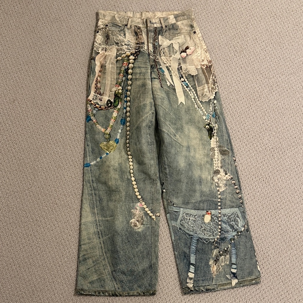 Embellished Blue Jeans